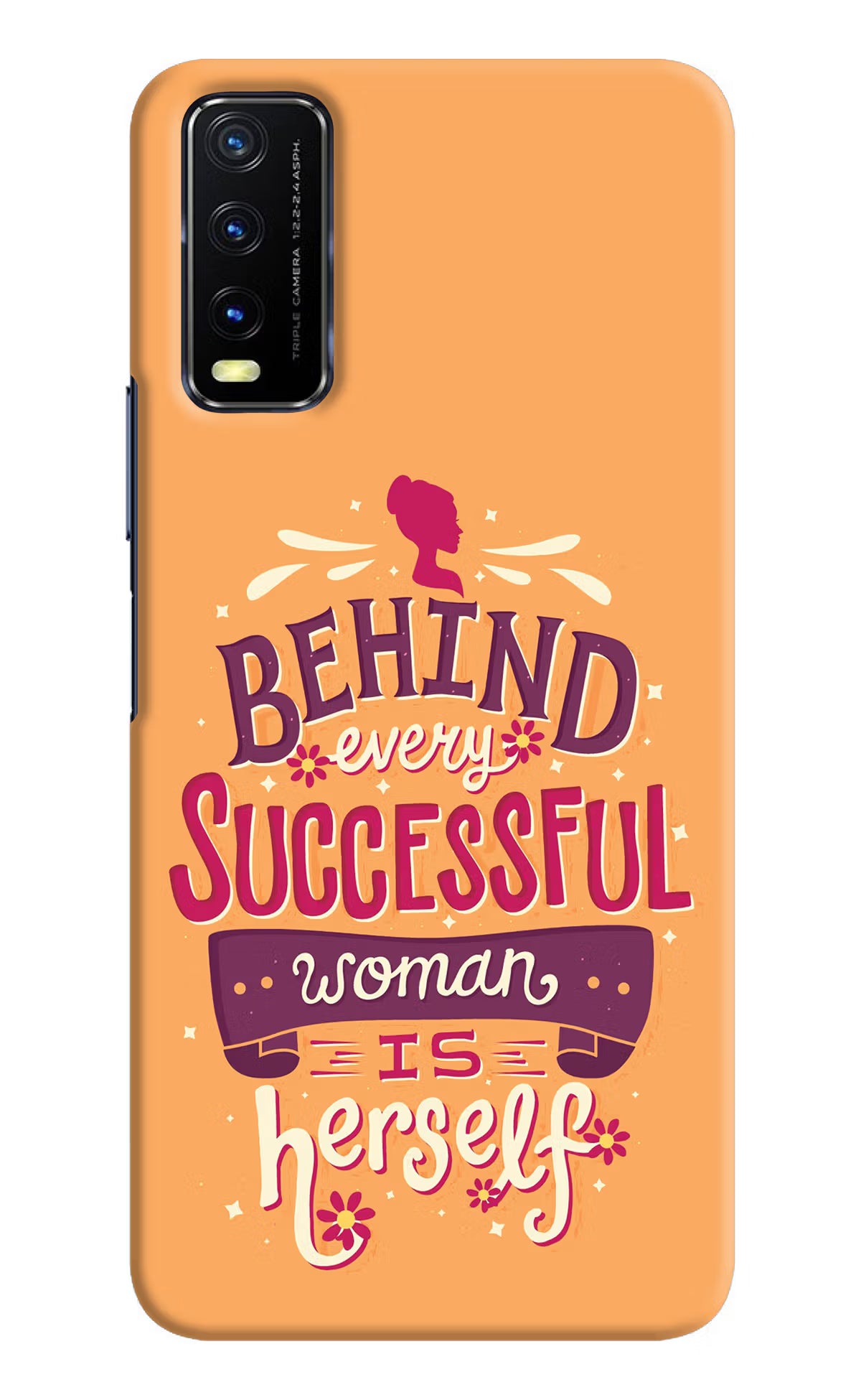 Behind Every Successful Woman There Is Herself Vivo Y20/Y20i Hard Case Back Cover by Casekaro