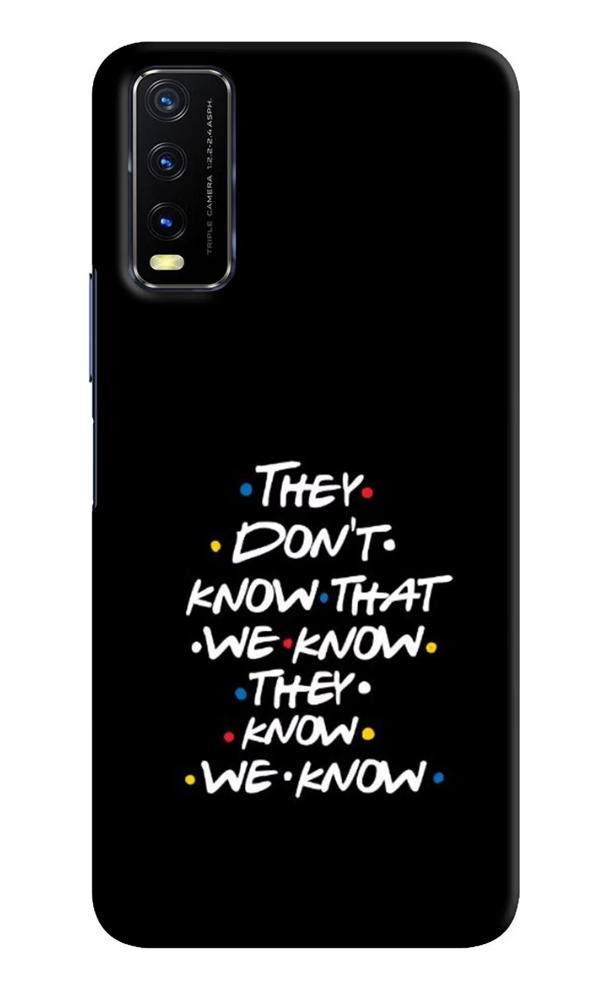 FRIENDS Dialogue Vivo Y20/Y20i Hard Case Back Cover by Casekaro