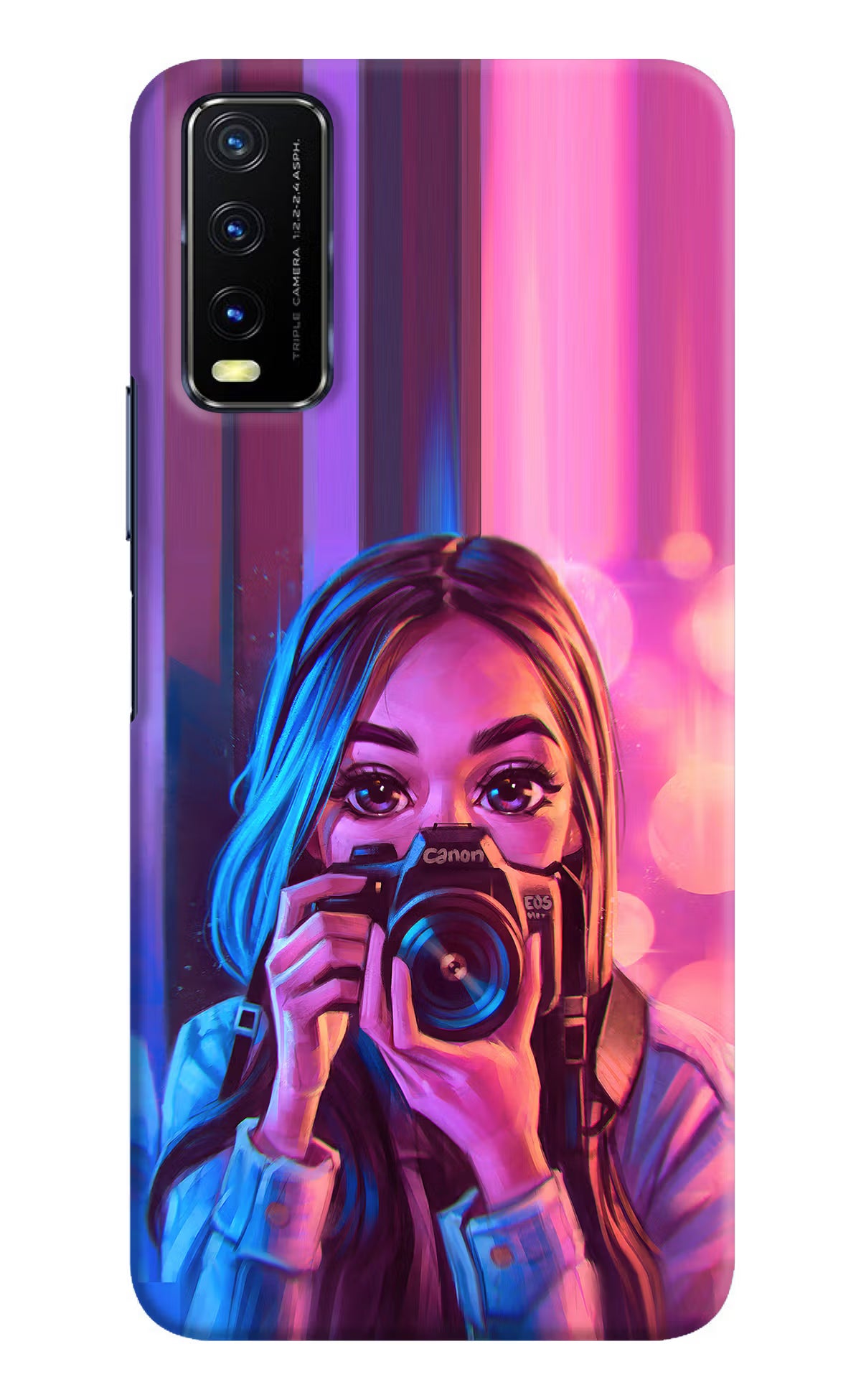 Girl Photographer Vivo Y20/Y20i Hard Case Back Cover by Casekaro