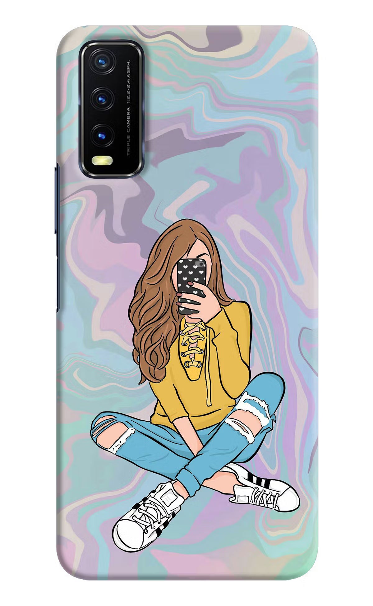 Selfie Girl Vivo Y20/Y20i Hard Case Back Cover by Casekaro