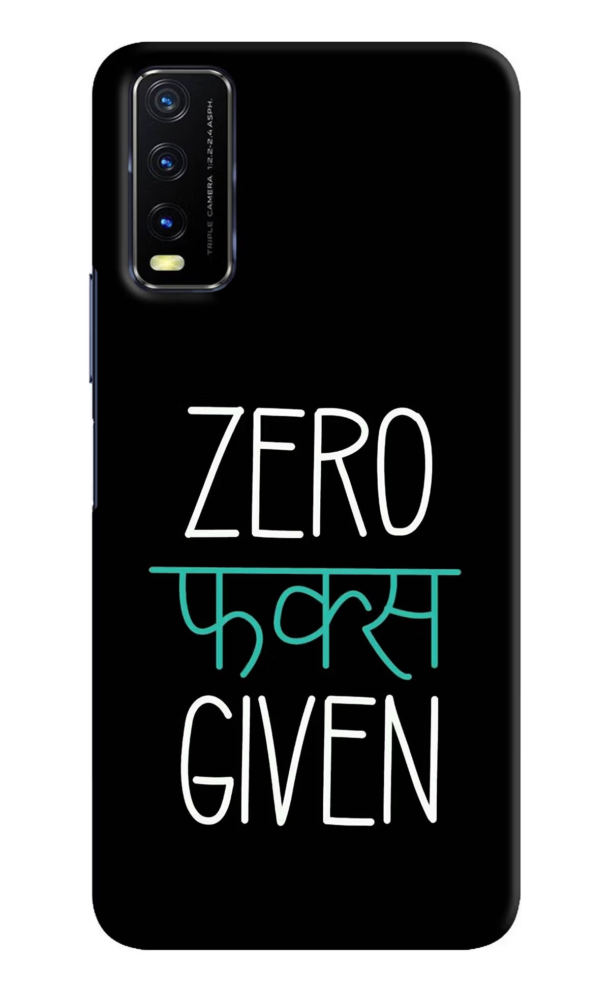Zero Fucks Given Vivo Y20/Y20i Hard Case Back Cover by Casekaro