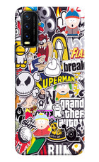 Sticker Bomb Vivo Y20/Y20i Hard Case Back Cover by Casekaro