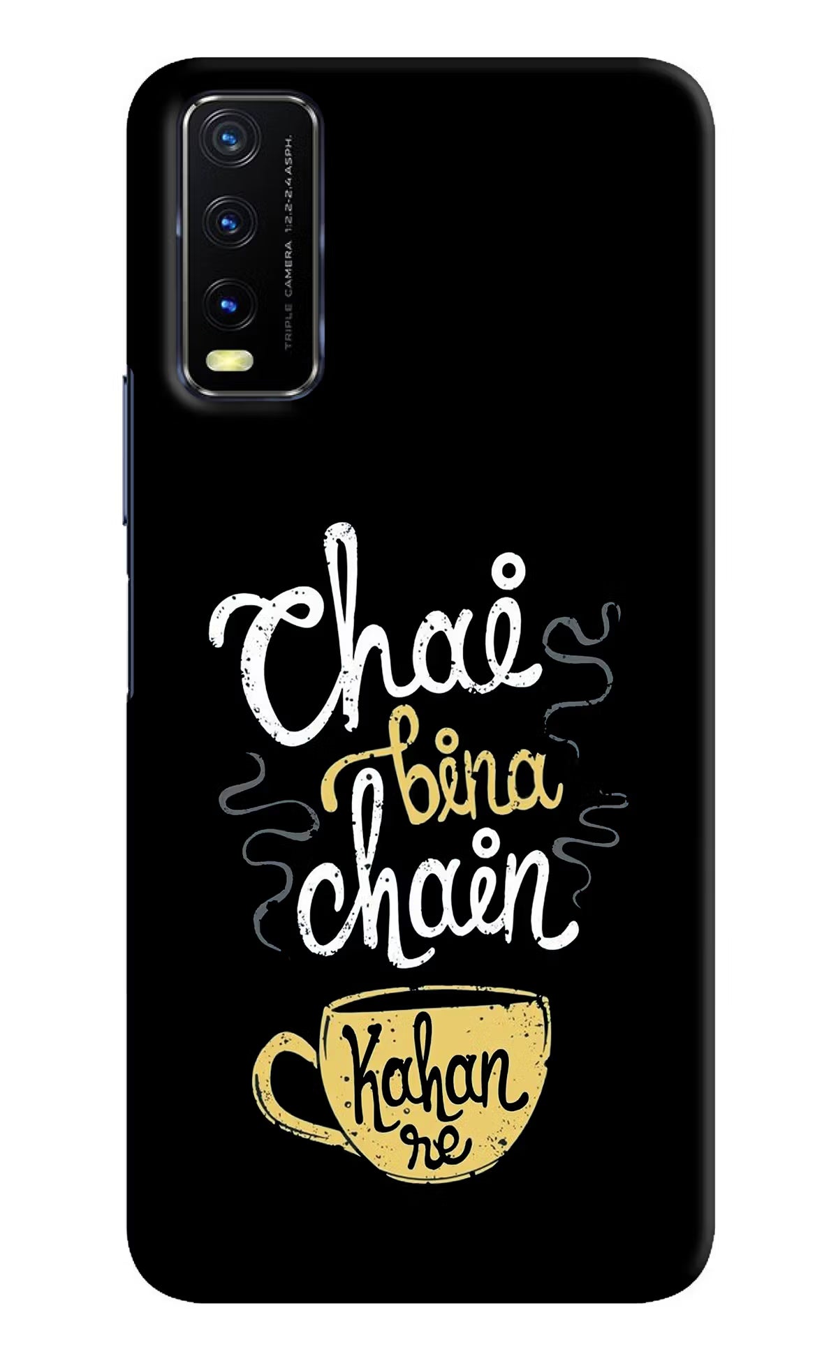 Chai Bina Chain Kaha Re Vivo Y20/Y20i Hard Case Back Cover by Casekaro