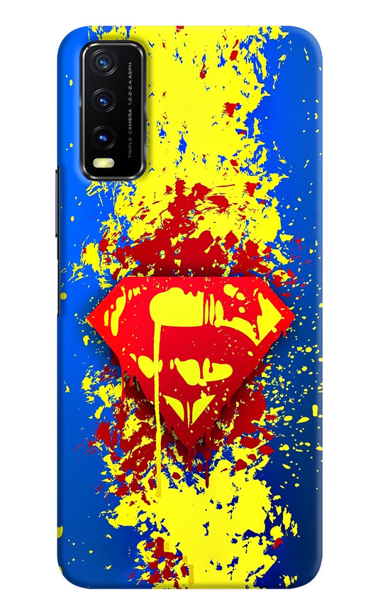 Superman logo Vivo Y20/Y20i Hard Case Back Cover by Casekaro