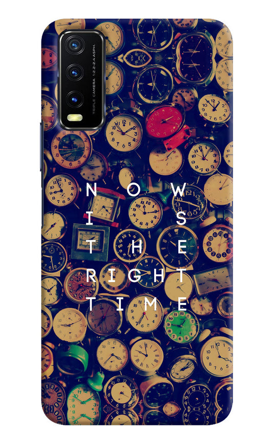 Now is the Right Time Quote Vivo Y20/Y20i Hard Case Back Cover by Casekaro