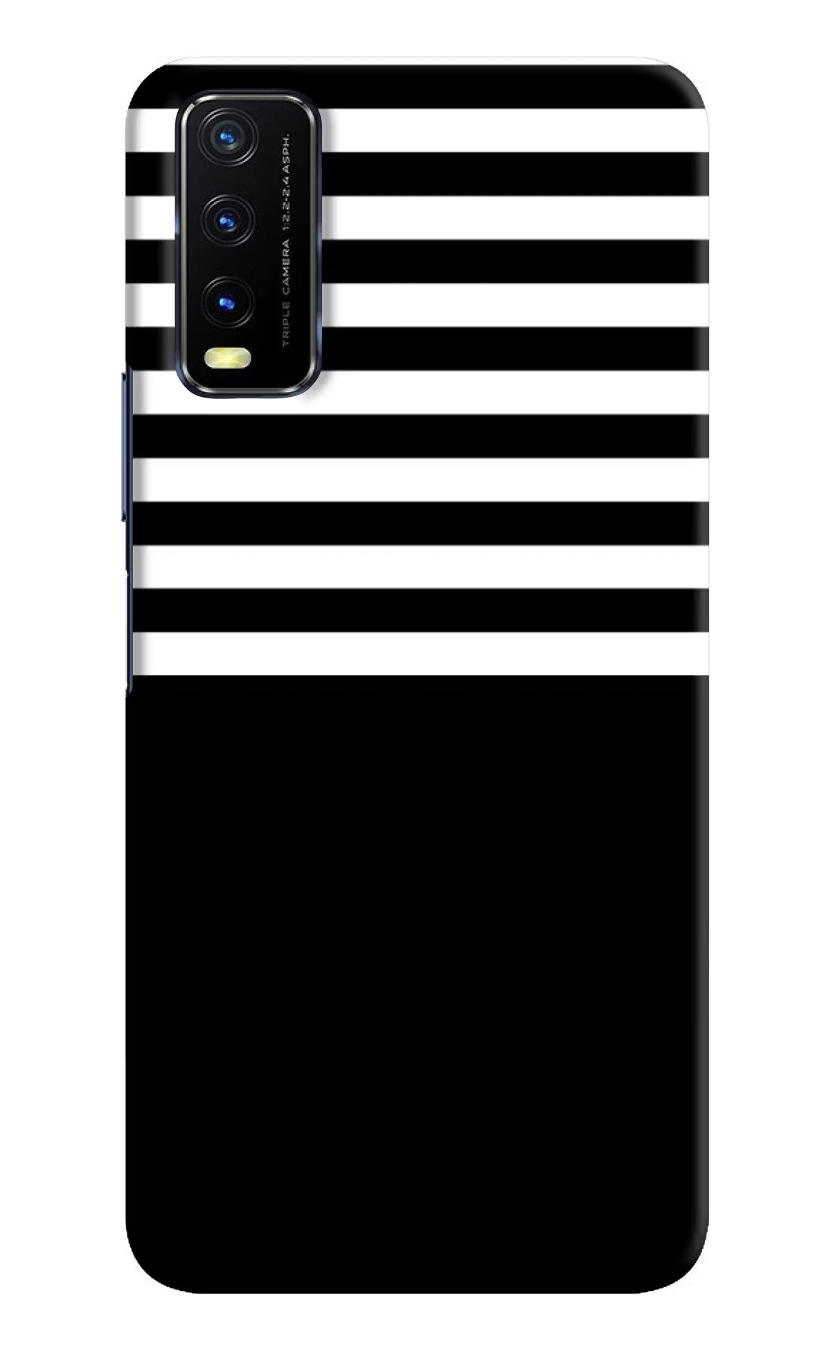Black and White Print Vivo Y20/Y20i Hard Case Back Cover by Casekaro