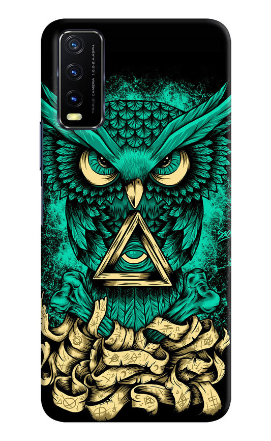 Green Owl Vivo Y20/Y20i Hard Case Back Cover by Casekaro