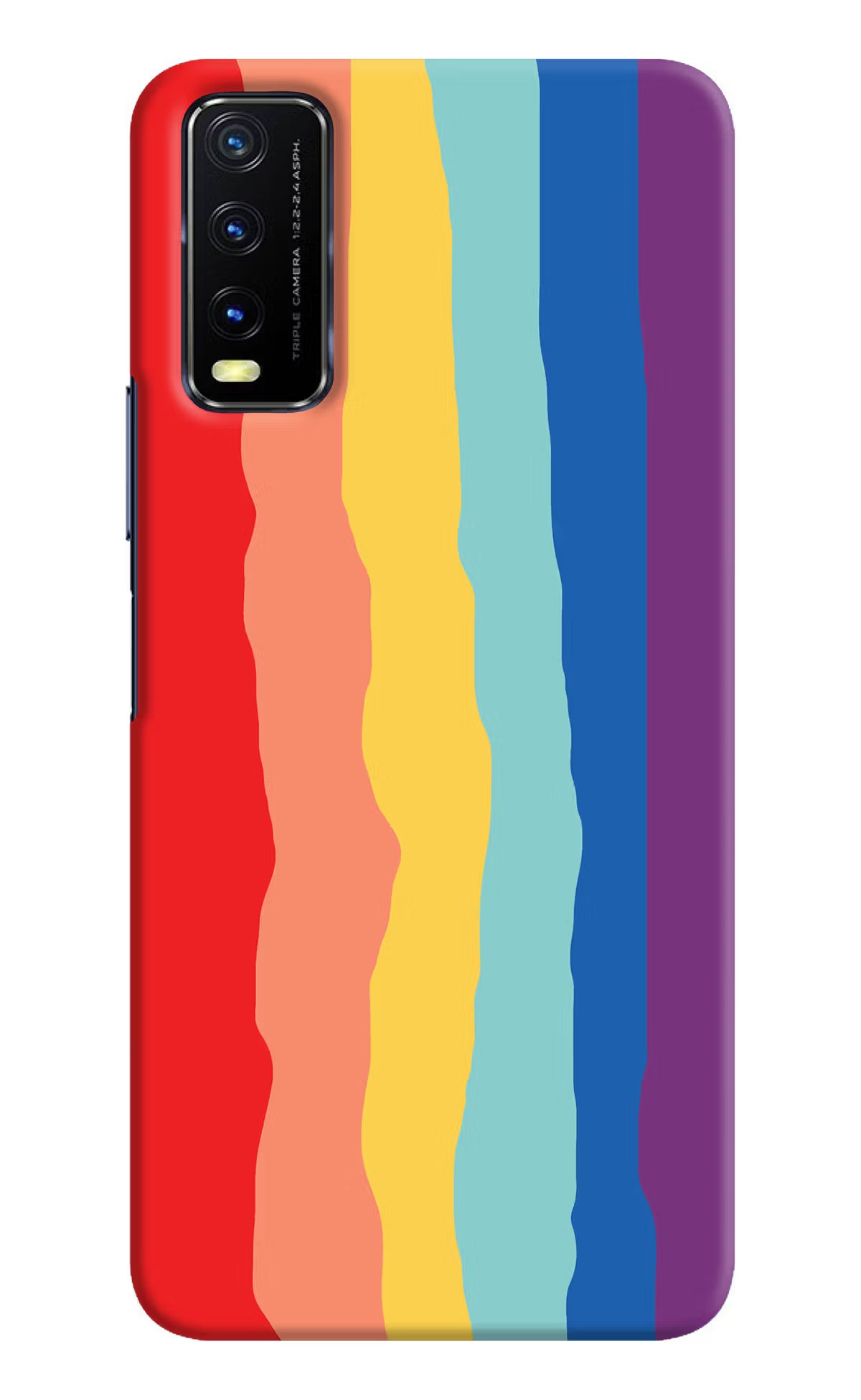 Rainbow Vivo Y20/Y20i Hard Case Back Cover by Casekaro