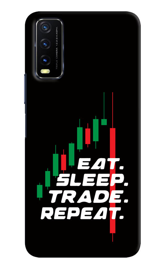 Eat Sleep Trade Repeat Vivo Y20/Y20i Hard Case Back Cover by Casekaro