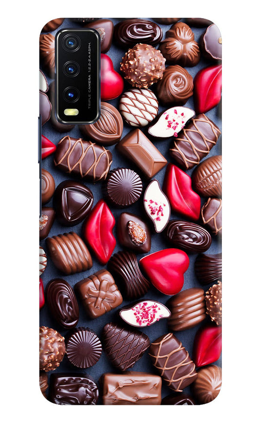 Chocolates Vivo Y20/Y20i Hard Case Back Cover by Casekaro