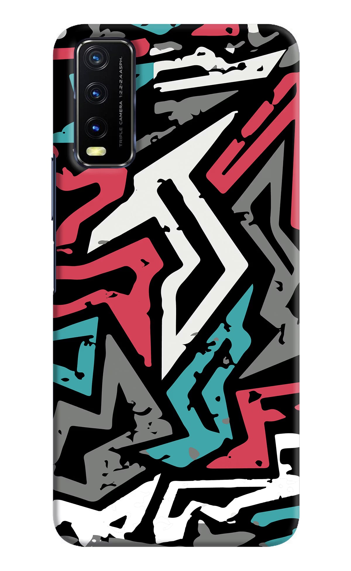 Geometric Graffiti Vivo Y20/Y20i Hard Case Back Cover by Casekaro