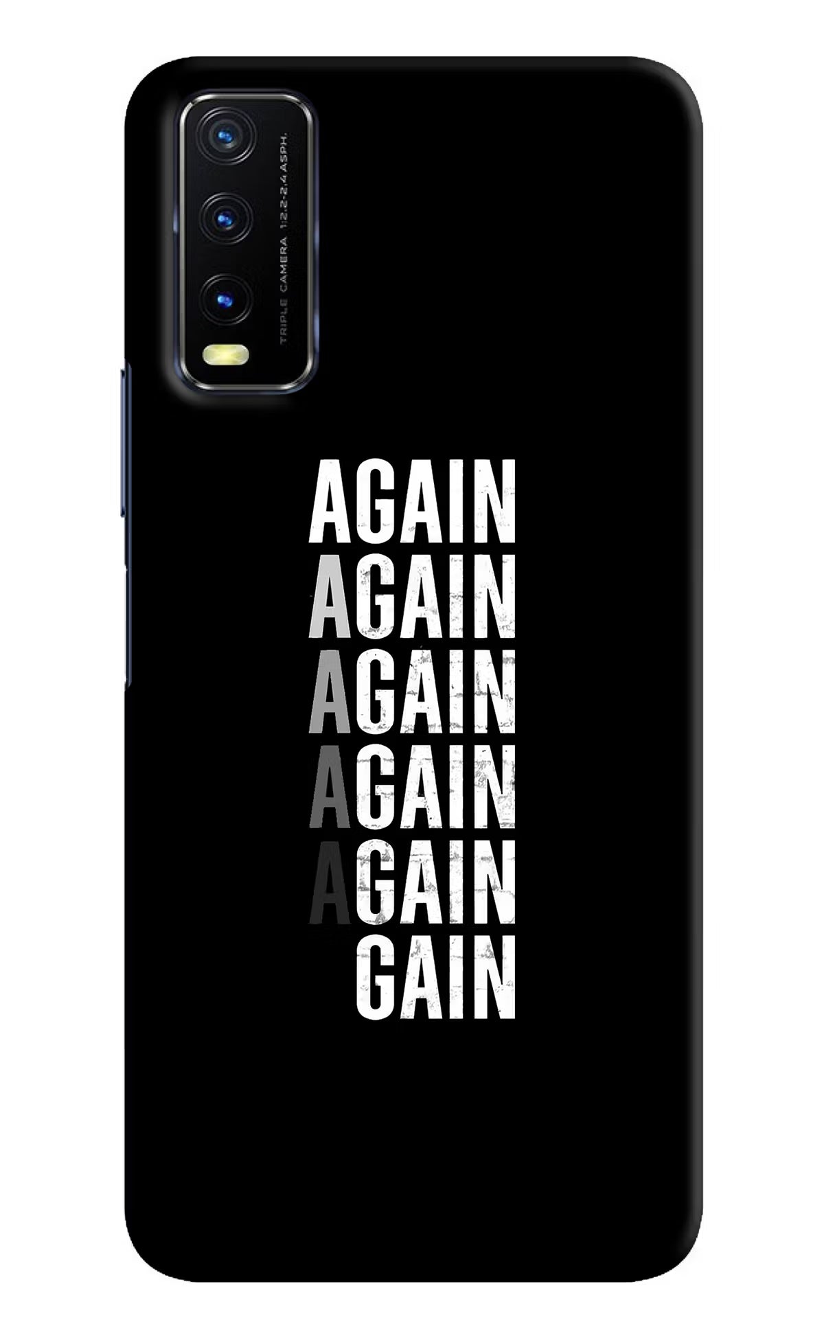 Again Again Gain Vivo Y20/Y20i Hard Case Back Cover by Casekaro