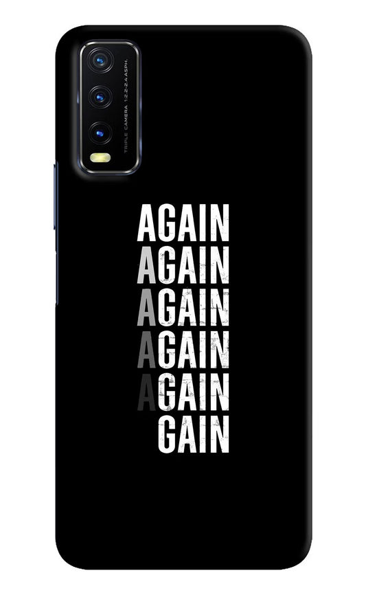 Again Again Gain Vivo Y20/Y20i Hard Case Back Cover by Casekaro