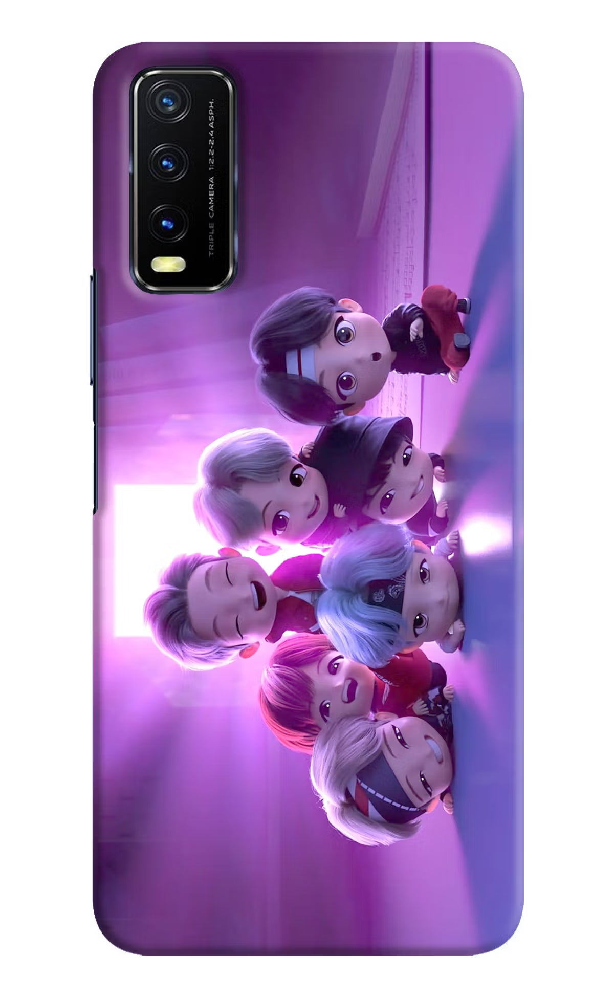 BTS Chibi Vivo Y20/Y20i Hard Case Back Cover by Casekaro