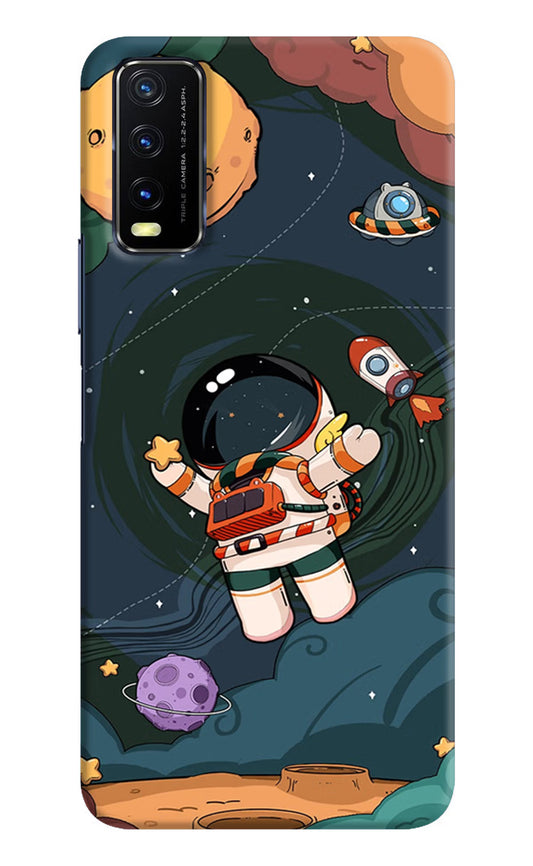 Cartoon Astronaut Vivo Y20/Y20i Hard Case Back Cover by Casekaro