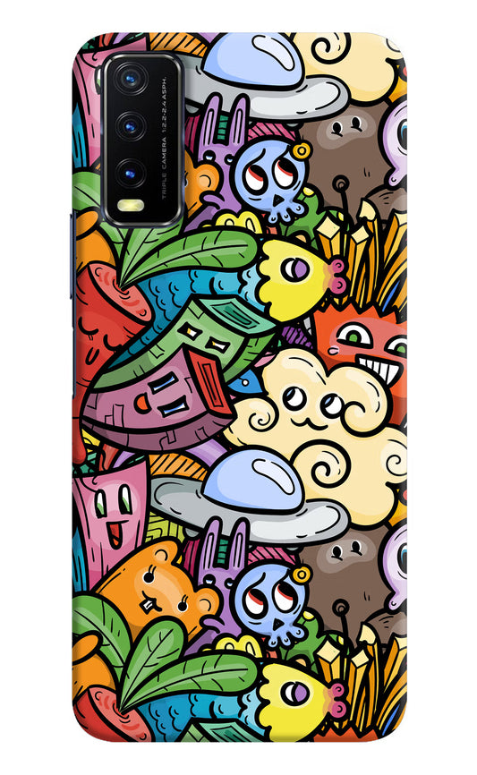 Veggie Doodle Vivo Y20/Y20i Hard Case Back Cover by Casekaro