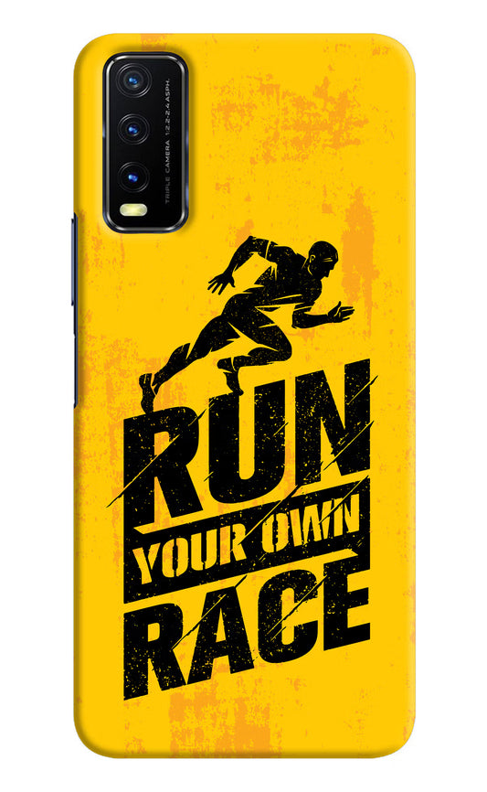 Run Your Own Race Vivo Y20/Y20i Hard Case Back Cover by Casekaro
