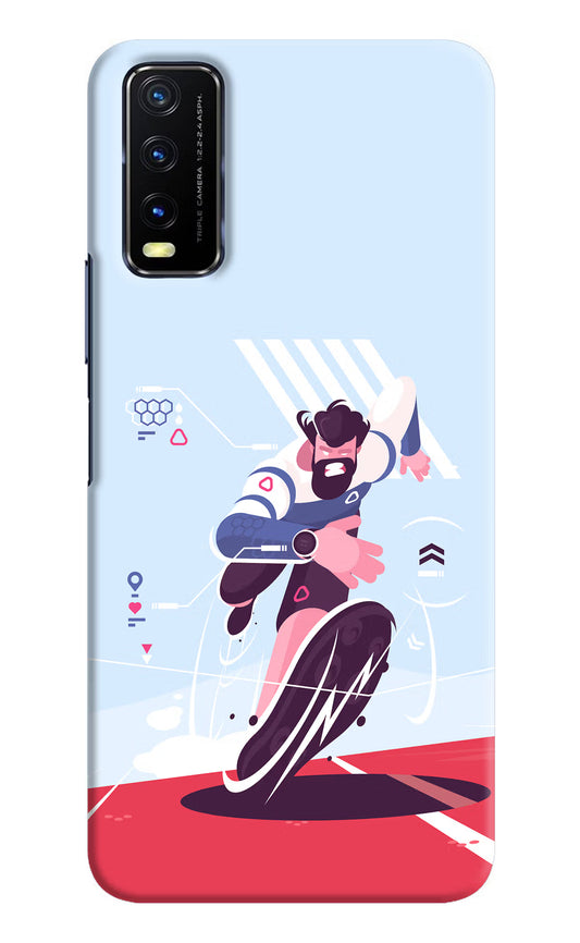 Run Pro Vivo Y20/Y20i Hard Case Back Cover by Casekaro