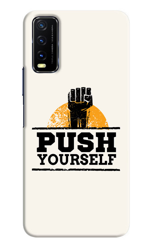 Push Yourself Vivo Y20/Y20i Hard Case Back Cover by Casekaro