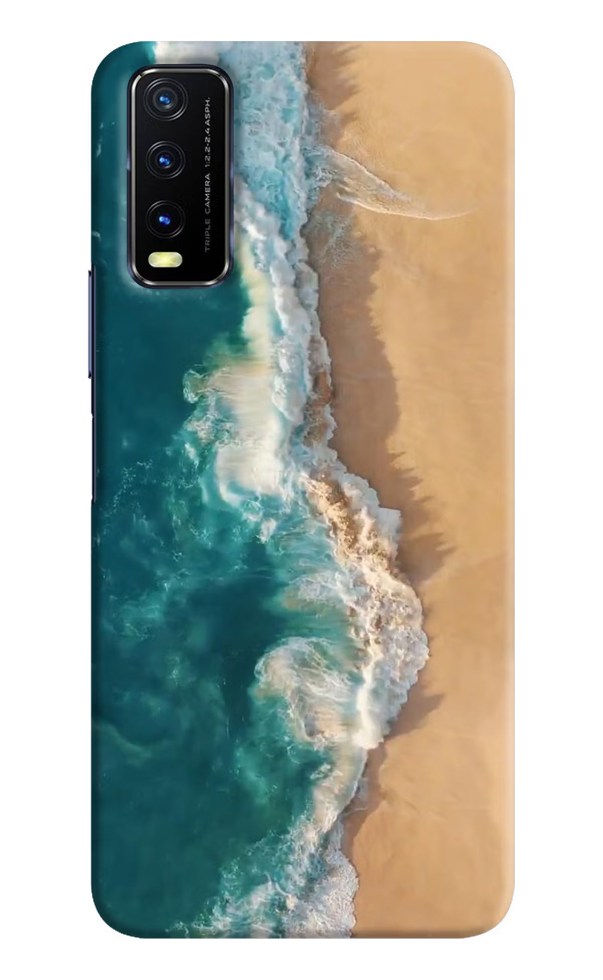 Ocean Beach Vivo Y20/Y20i Hard Case Back Cover by Casekaro
