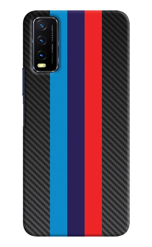 BMW Stripes Pattern Vivo Y20/Y20i Hard Case Back Cover by Casekaro
