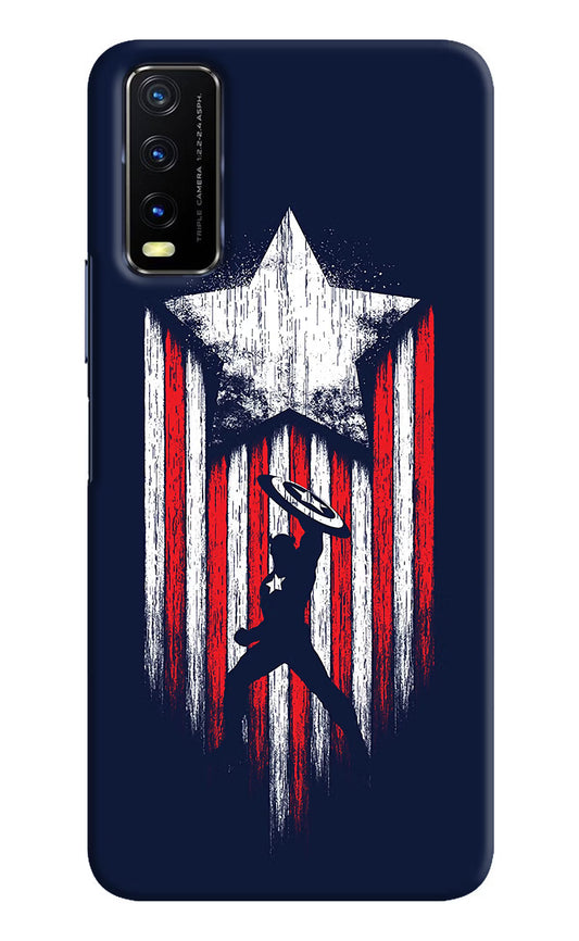 Captain America Marvel Art Vivo Y20/Y20i Hard Case Back Cover by Casekaro