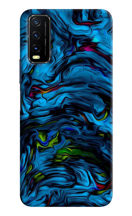 Dark Blue Abstract Vivo Y20/Y20i Back Cover