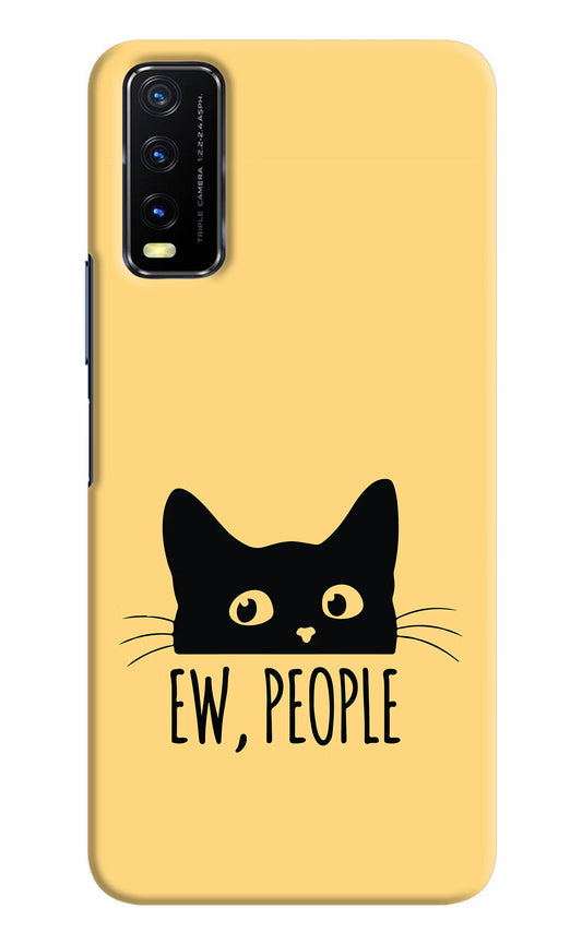 Ew People Catitude Vivo Y20/Y20i Hard Case Back Cover by Casekaro