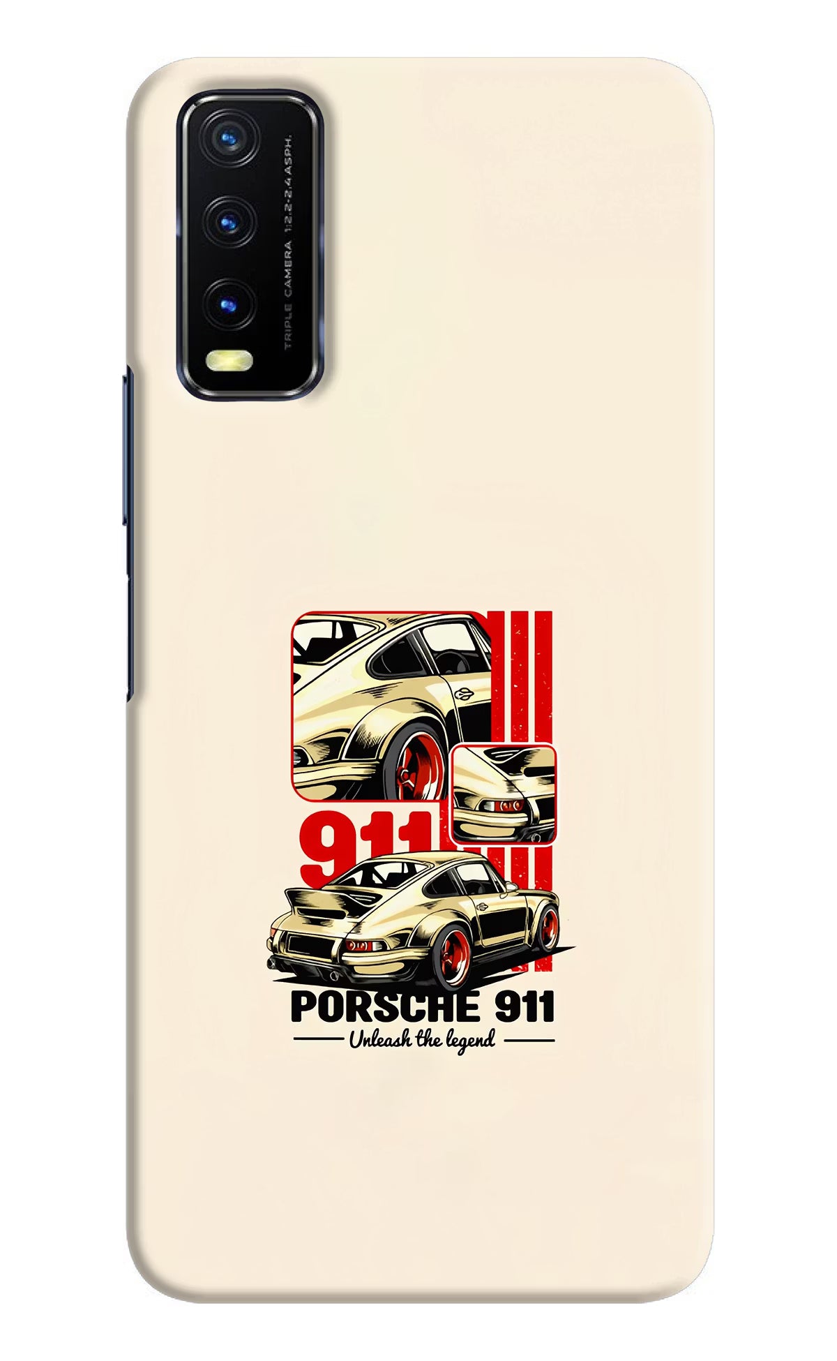 Classic Porsche 911 Vivo Y20/Y20i Hard Case Back Cover by Casekaro