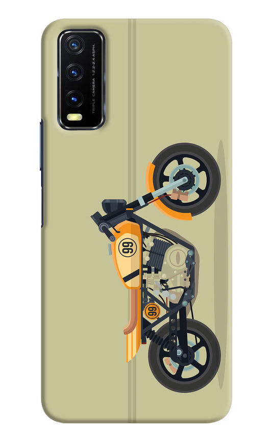 Vertical Speedster Vivo Y20/Y20i Hard Case Back Cover by Casekaro