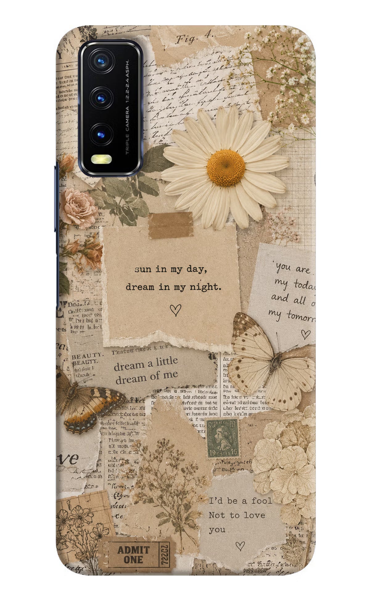 Vintage case Vivo Y20/Y20i Back Cover