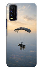 Skydiving Cow Vivo Y20/Y20i Hard Case Back Cover by Casekaro