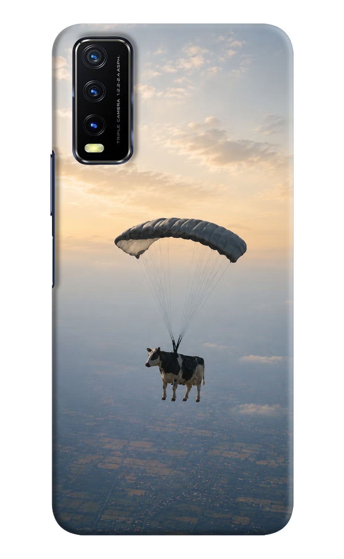 Skydiving Cow Vivo Y20/Y20i Back Cover