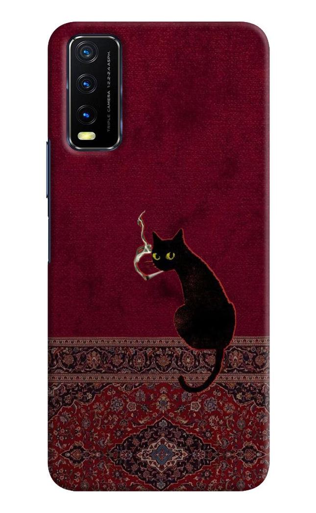 Midnight Cat Vivo Y20/Y20i Hard Case Back Cover by Casekaro