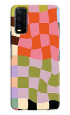 Wavy Grid Vivo Y20/Y20i Hard Case Back Cover by Casekaro
