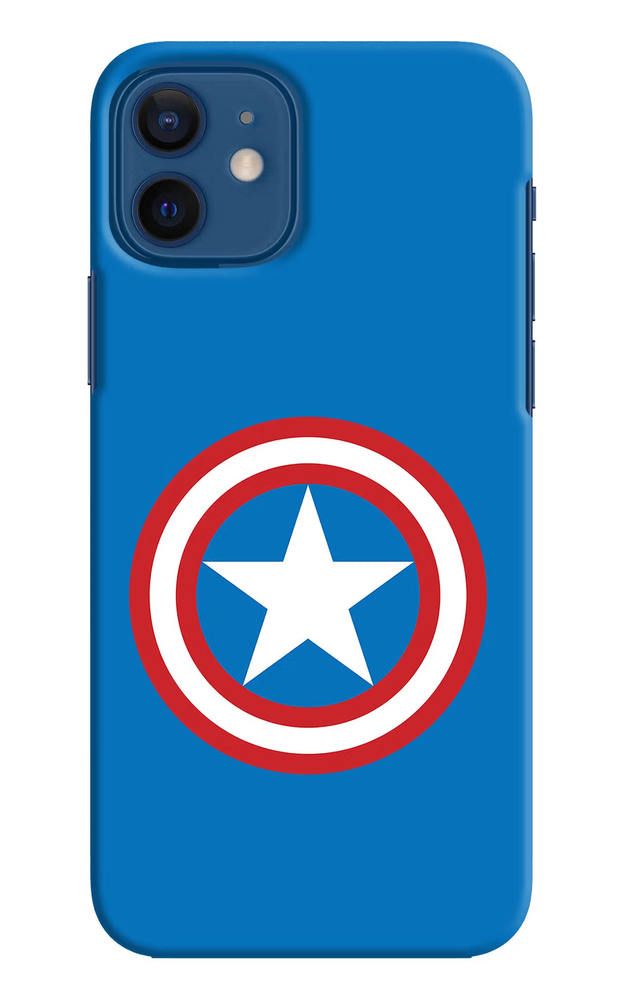 Captain America Logo iPhone 12 Hard Case Back Cover by Casekaro