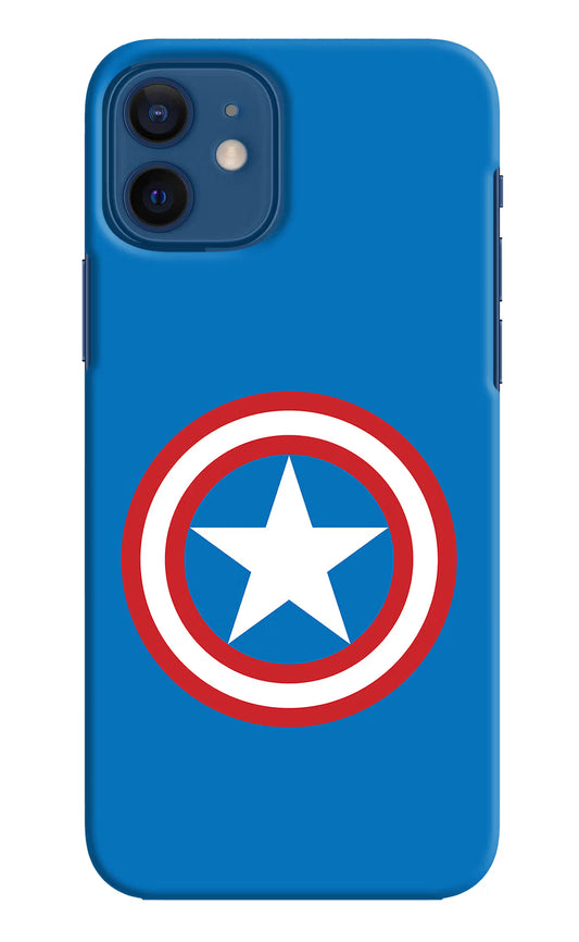 Captain America Logo iPhone 12 Hard Case Back Cover by Casekaro