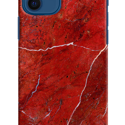 Red Marble Design iPhone 12 Hard Case Back Cover by Casekaro