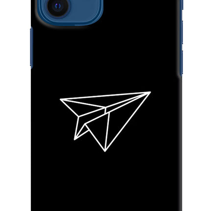 Paper Plane White iPhone 12 Hard Case Back Cover by Casekaro