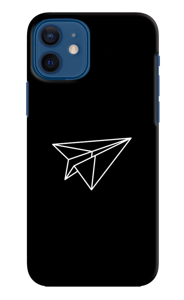 Paper Plane White iPhone 12 Hard Case Back Cover by Casekaro