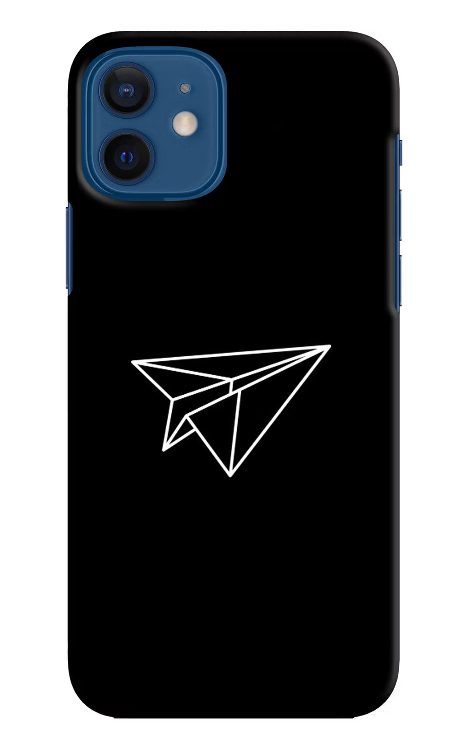 Paper Plane White iPhone 12 Back Cover, Hard case