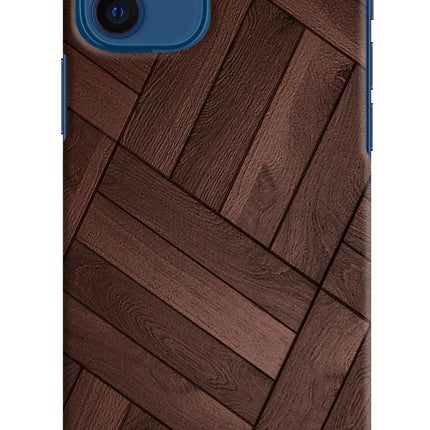 Wooden Texture Design iPhone 12 Hard Case Back Cover by Casekaro
