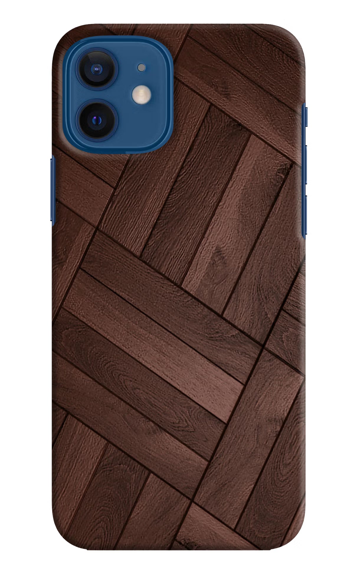 Wooden Texture Design iPhone 12 Hard Case Back Cover by Casekaro