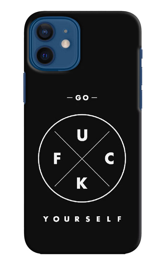 Go Fuck Yourself iPhone 12 Hard Case Back Cover by Casekaro