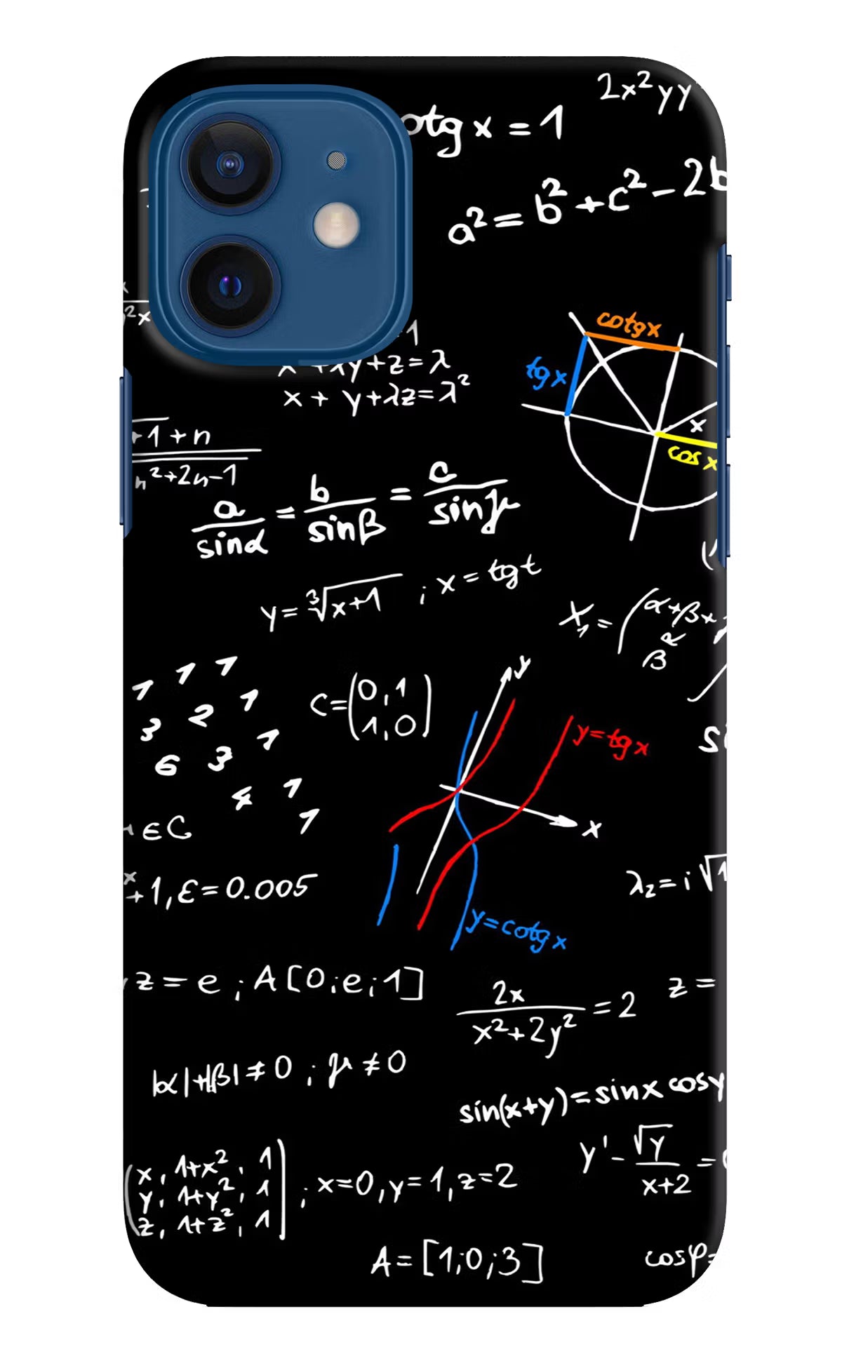 Mathematics Formula iPhone 12 Hard Case Back Cover by Casekaro