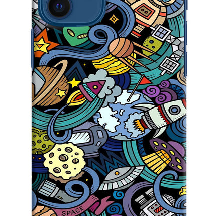 Space Abstract iPhone 12 Hard Case Back Cover by Casekaro