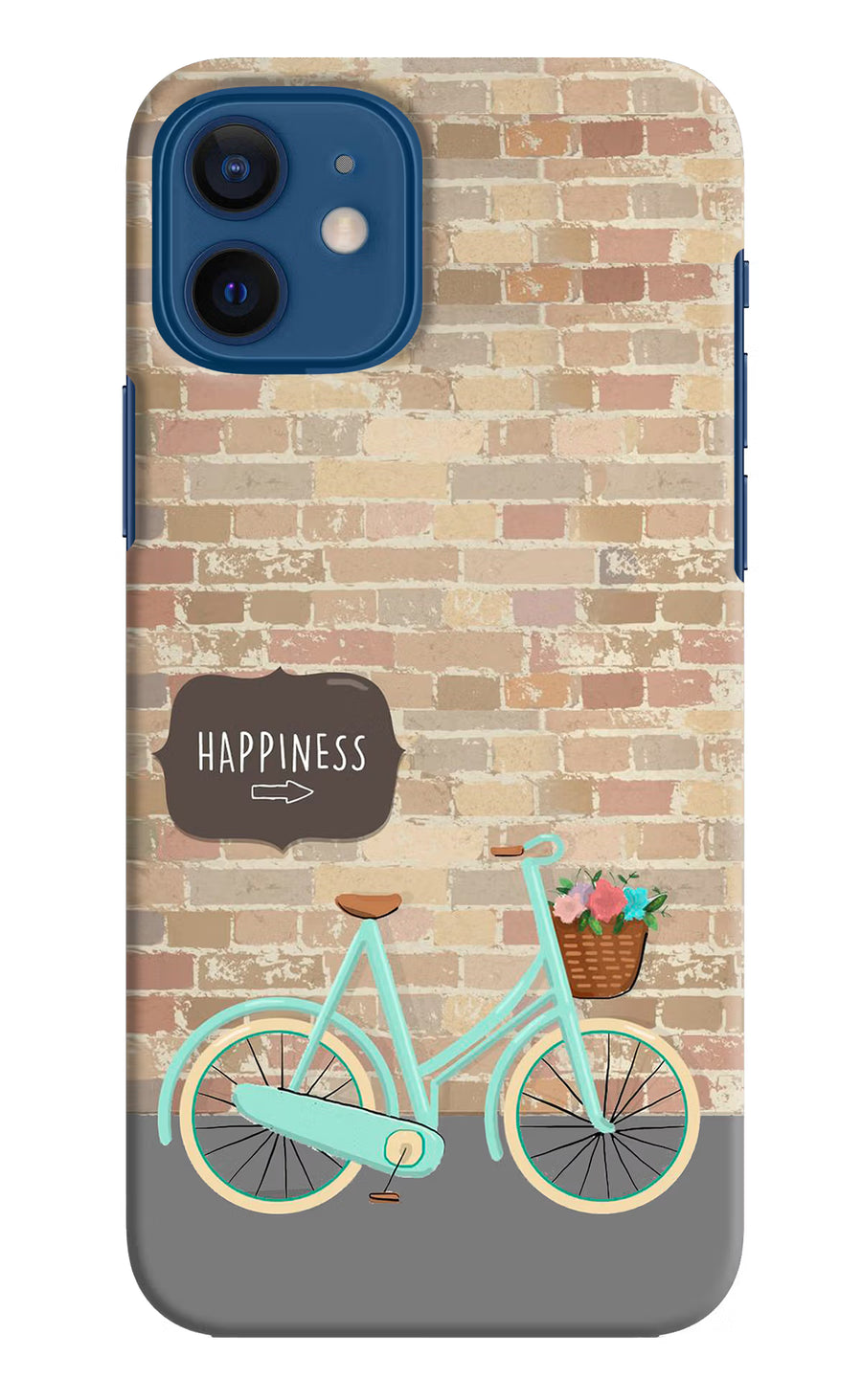 Happiness Artwork iPhone 12 Back Cover, Hard case