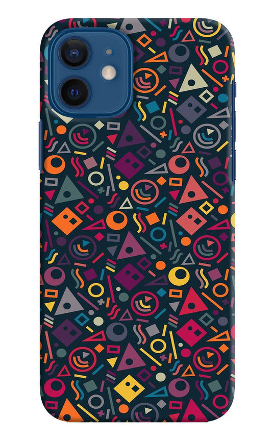 Geometric Abstract iPhone 12 Hard Case Back Cover by Casekaro