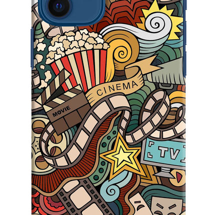 Cinema Abstract iPhone 12 Hard Case Back Cover by Casekaro