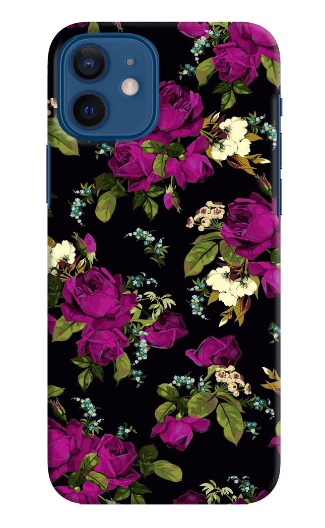 Flowers iPhone 12 Hard Case Back Cover by Casekaro
